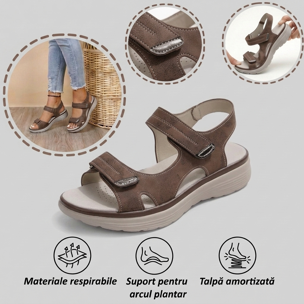 ⏰Ultima zi cu reducere de 70% - Nu rata ocazia!✅️Sandale confortabile cu suport pentru bolta plantară - Design ergonomic