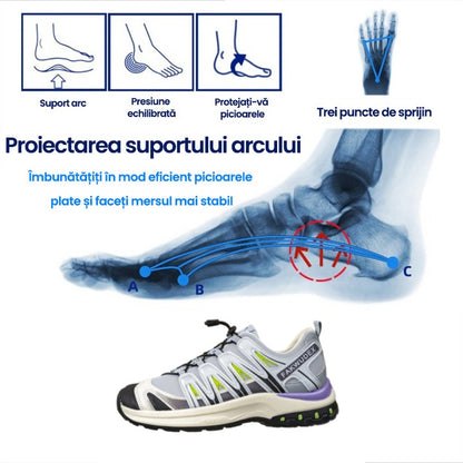 [🔥 50% reducere astăzi - nu o ratați] Pantofi de mers cu design ergonomic, de la o marcă franceză 👞Cusuți manual - impermeabili și antiderapanți ✅ Suport pentru arcul plantar pentru mers confortabil