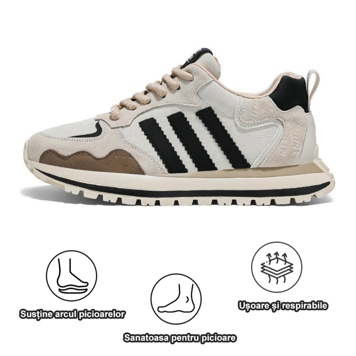 【⏰50% reducere astăzi - Nu ratați】Încălțăminte ortopedică cu design ergonomic - impermeabilă și antiderapantă💧 Piele întoarsă premium + cusută manual 👞Potrivită pentru plimbări lungi✅️