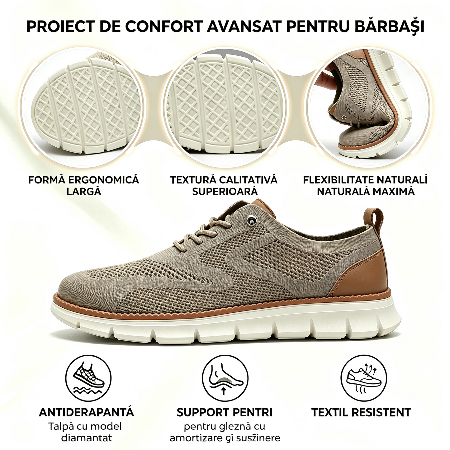 🔥 Oferta specială de azi: 50% reducere! ⏰ Mocasini respirabili și antiderapanți! Cu suport pentru bolta plantară și talpă intermediară amortizată, spune adio durerilor de picioare.