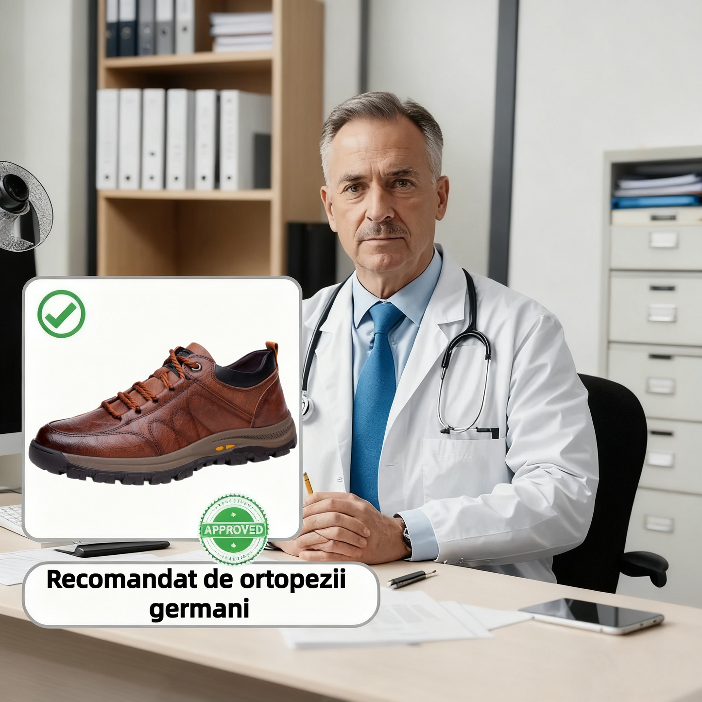 ⏰Reducere de 70% astăzi – Nu ratați ocazia!🐂Pantofi ortopedici din piele de vacă pentru bărbați, impermeabili și antiderapanti,🦶care ameliorează durerile de picioare.