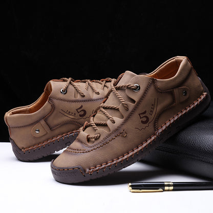 【🔥50% reducere astăzi - nu o ratați】 Pantofi ortopedici cu design ergonomic - piele de înaltă calitate + cusut manual 👞
