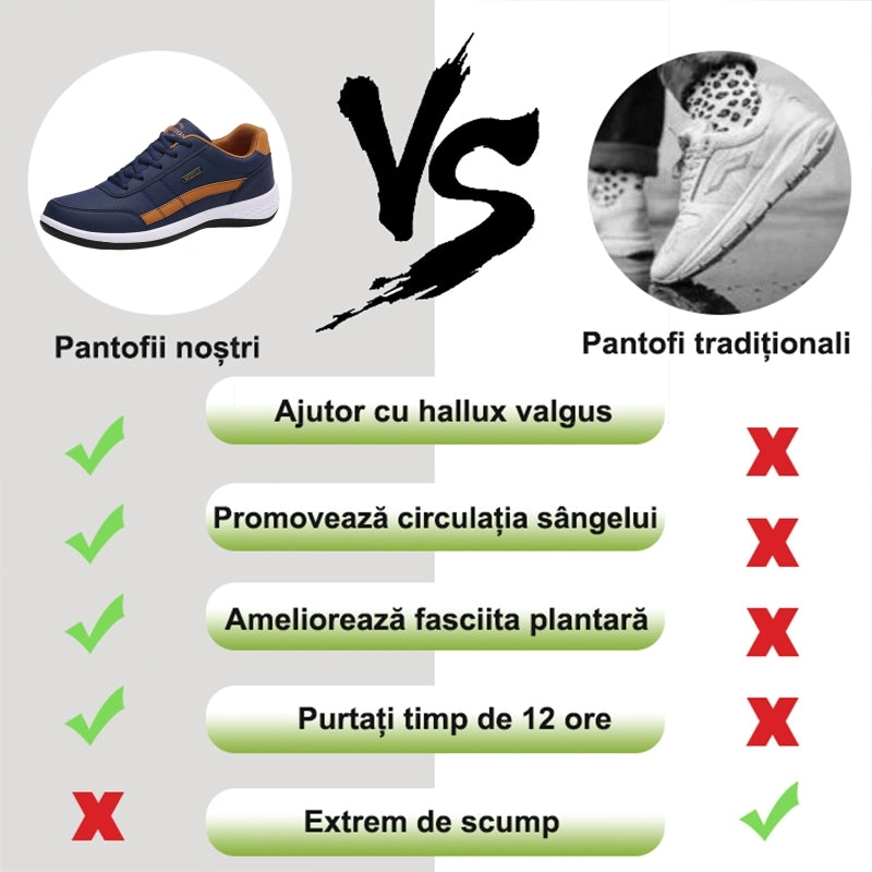 【🎁 50% reducere astăzi - nu o ratați】 Pantofi ortopedici cu design ergonomic - scăpați de durerile de picioare