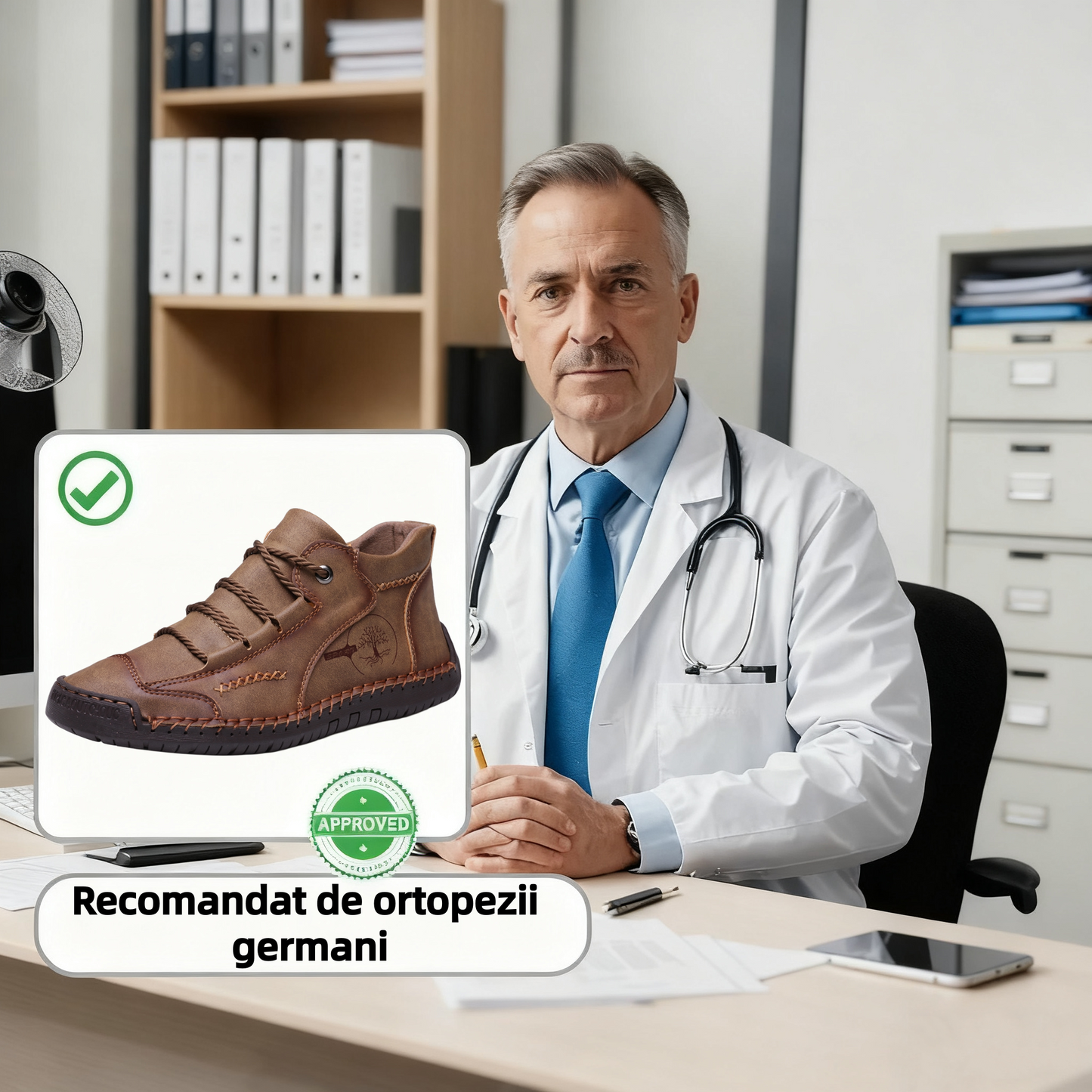 ⏰Reducere de 70% astăzi – Nu ratați ocazia!🐂Pantofi ortopedici din piele de vacă pentru bărbați, impermeabili și antiderapanti,🦶care ameliorează durerile de picioare.