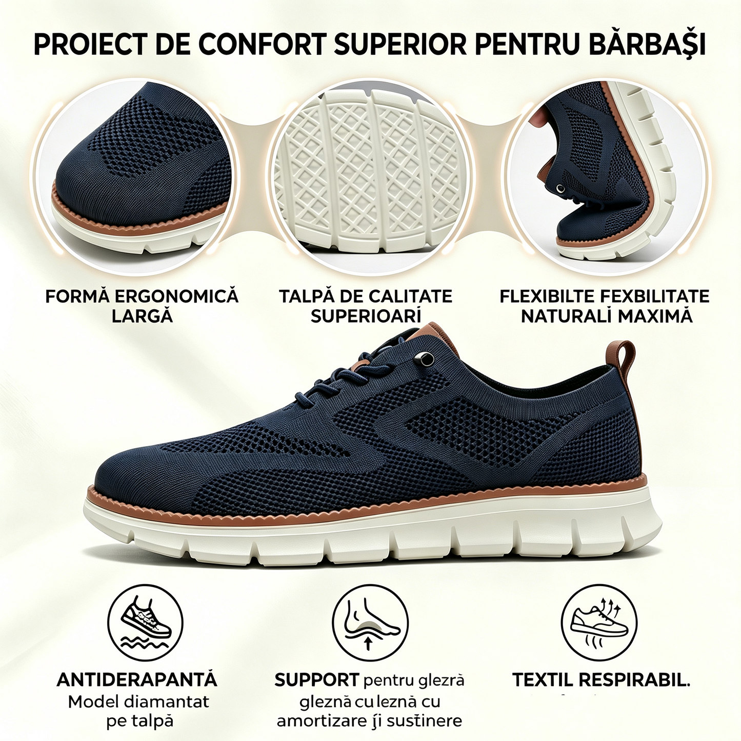 🔥 Oferta specială de azi: 50% reducere! ⏰ Mocasini respirabili și antiderapanți! Cu suport pentru bolta plantară și talpă intermediară amortizată, spune adio durerilor de picioare.