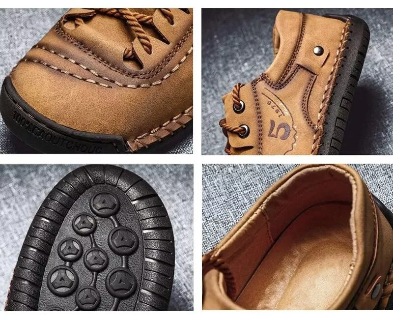 【🔥50% reducere astăzi - nu o ratați】 Pantofi ortopedici cu design ergonomic - piele de înaltă calitate + cusut manual 👞