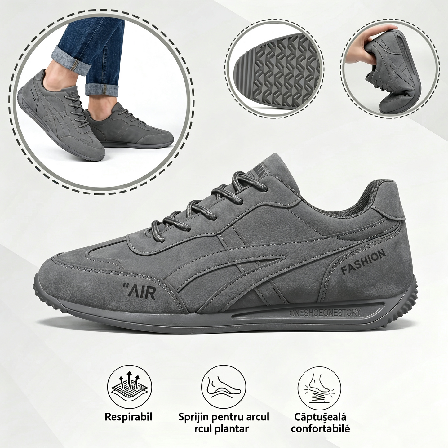 🔥 Oferta specială de astăzi cu o reducere de 50%🎁 Pantofi ortopedici de mers pe jos pentru bărbați ✅ Respirabili și antiderapanți - Spune adio durerilor de picioare și bucură-te de confort pe tot parcursul zilei!
