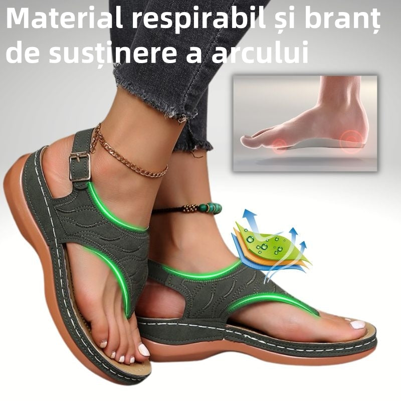 🔥 Reducere de 50% pentru timp limitat - ⏰ Sandale confortabile de vară - Ameliorează durerile de picioare și spate - Proiectate ergonomic