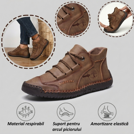 ⏰Reducere de 50% astăzi – Nu ratați ocazia!🐂Pantofi ortopedici din piele de vacă pentru bărbați, impermeabili și antiderapanti,🦶care ameliorează durerile de picioare.