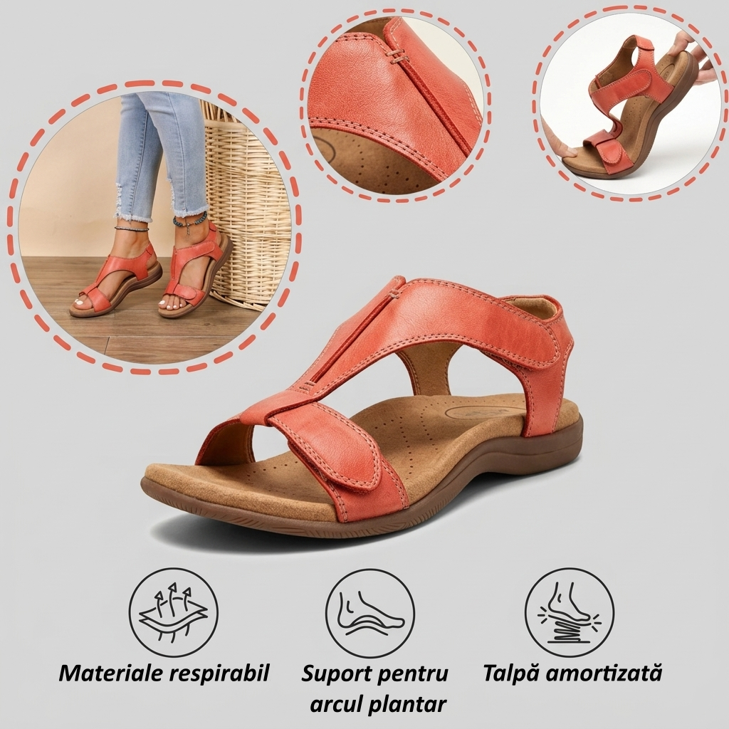 【🎁Ultima zi la jumătate de preț, nu ratați!】Sandale ortopedice cu design ergonomic și suport pentru bolta plantară✅️ pentru mers fără durere👞