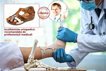 🔥Sandale ortopedice ergonomice — cu suport pentru arcul plantar pentru ameliorarea durerii de picior, stabilizarea călcâiului și reducerea instabilității la mers