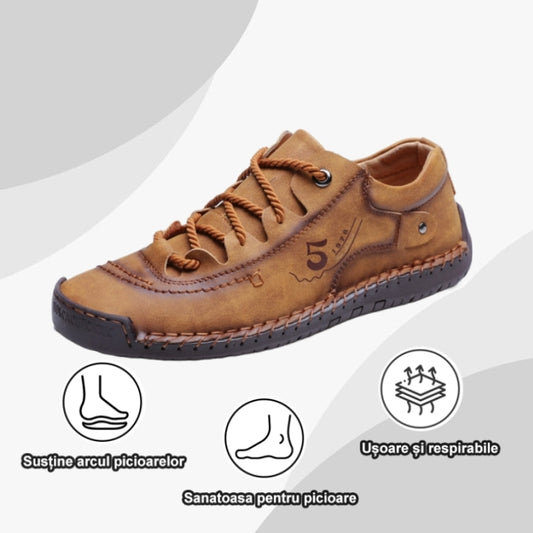 【🔥50% reducere astăzi - nu o ratați】 Pantofi ortopedici cu design ergonomic - piele de înaltă calitate + cusut manual 👞