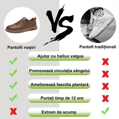 【🎁 70% reducere astăzi - Nu ratați!】Pantofi ortopedici din piele naturală, cu design ergonomic👞 - Ameliorează eficient durerile de picioare și fasciita plantară. Potriviti pentru plimbări lungi✅️