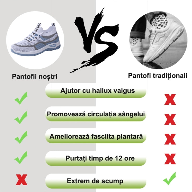 【🎁Ultima zi pentru o reducere de 70%, nu ratați!】Încălțăminte ortopedică ergonomică cu suport pentru arcul plantar✅️, care face mersul fără durere👞