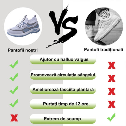 【🎁Ultima zi pentru o reducere de 70%, nu ratați!】Încălțăminte ortopedică ergonomică cu suport pentru arcul plantar✅️, care face mersul fără durere👞