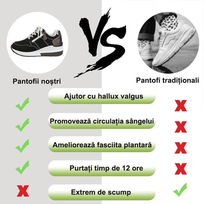 ⏰Ultima zi! Reducere 70% - Nu rata ocazia! ✅️Încălțăminte confortabilă pentru femei cu suport pentru bolta plantară - design ergonomic