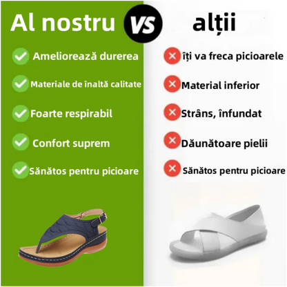 🔥 Reducere de 50% pentru timp limitat - ⏰ Sandale confortabile de vară - Ameliorează durerile de picioare și spate - Proiectate ergonomic