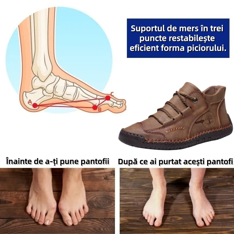 ⏰Reducere de 70% astăzi – Nu ratați ocazia!🐂Pantofi ortopedici din piele de vacă pentru bărbați, impermeabili și antiderapanti,🦶care ameliorează durerile de picioare.