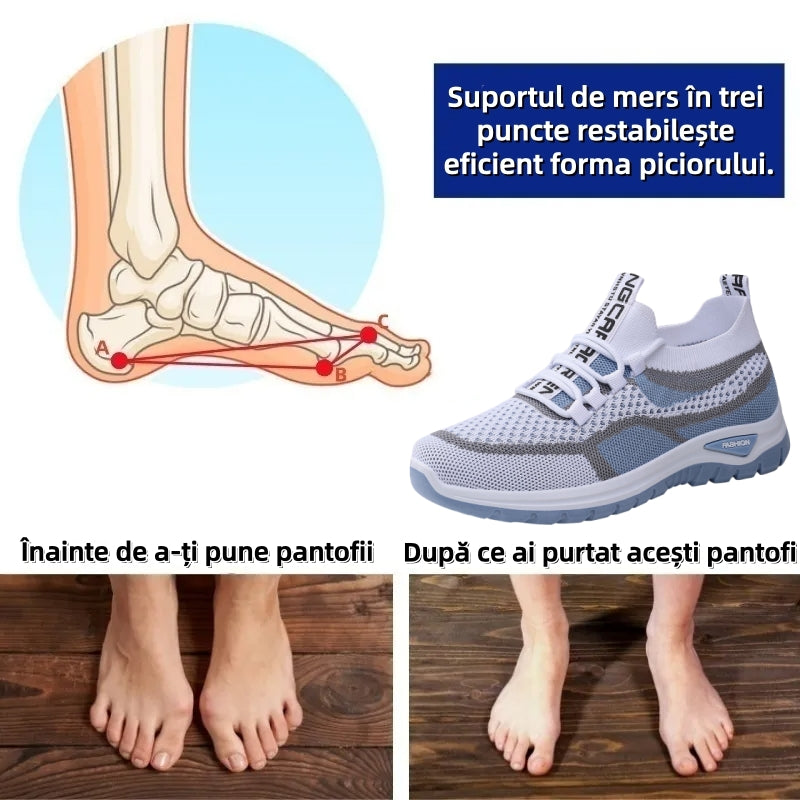 【🎁Ultima zi pentru o reducere de 70%, nu ratați!】Încălțăminte ortopedică ergonomică cu suport pentru arcul plantar✅️, care face mersul fără durere👞