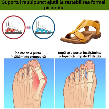 【🎁Ultima zi la jumătate de preț, nu ratați!】Sandale ortopedice cu design ergonomic și suport pentru bolta plantară✅️ pentru mers fără durere👞